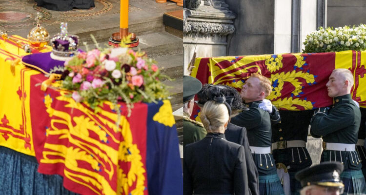 Araña en funeral de Isabel II