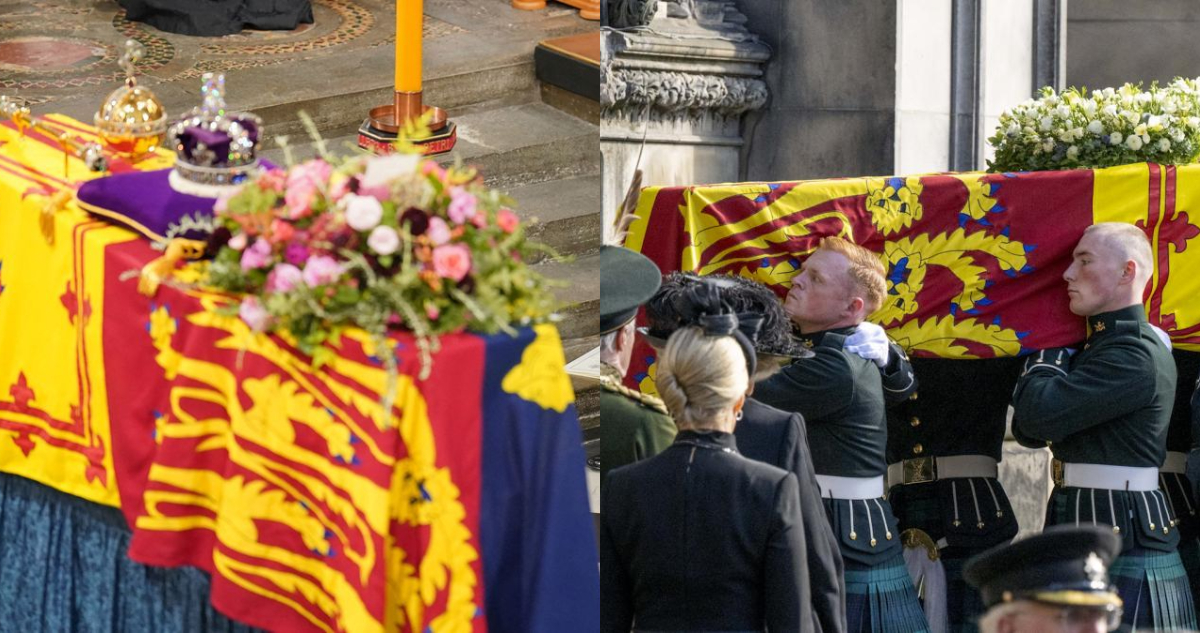 Araña en funeral de Isabel II