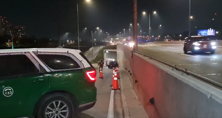 Captura de un video en que se ve el operativo policial tras el asesinato.