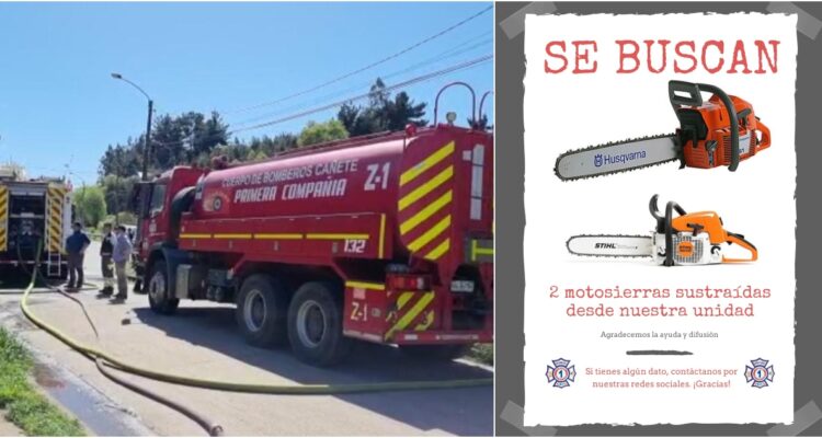 Roban motosierras a Bomberos de Cañete