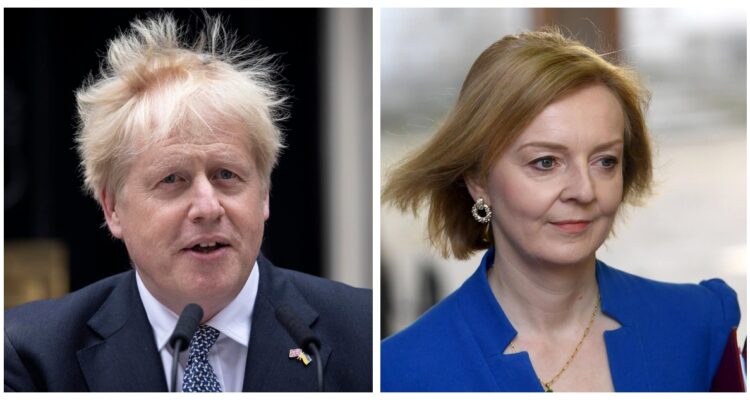 Boris Johnson y Liz Truss
