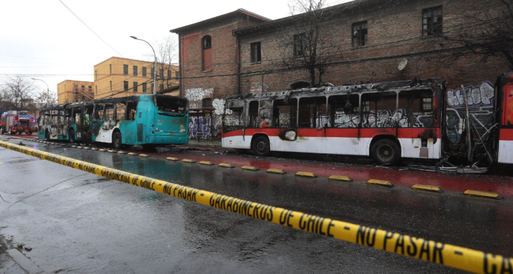 chofer buses quemados INBA