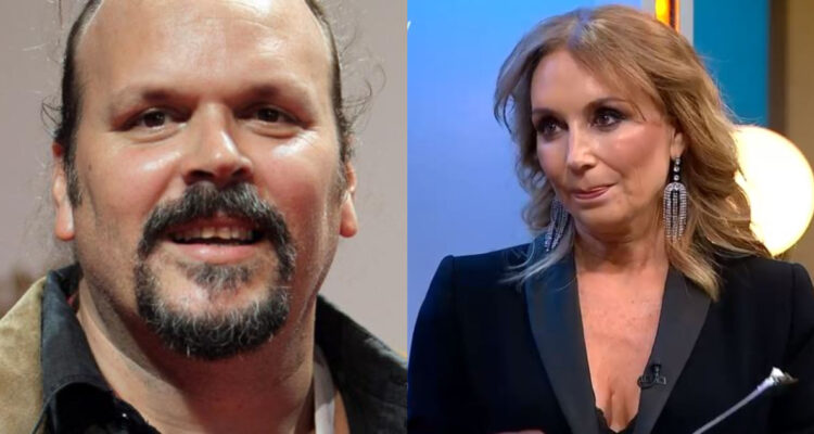 Camilo Guevara en una fotografía donde aparece hablando. A su lado, Karen Doggenweiler aparece recordando a su expareja.