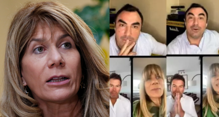 Fotografía de Senadora Rincón y captura de streaming donde sufre accidente vehicular