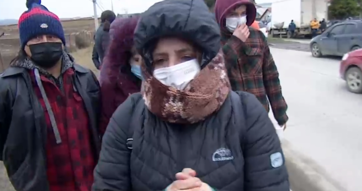 Personas dejan constancia ante carabineros en punta arenas
