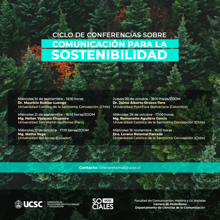 Afiche ciclo de conferencias "Comunicación para la sostenibilidad"