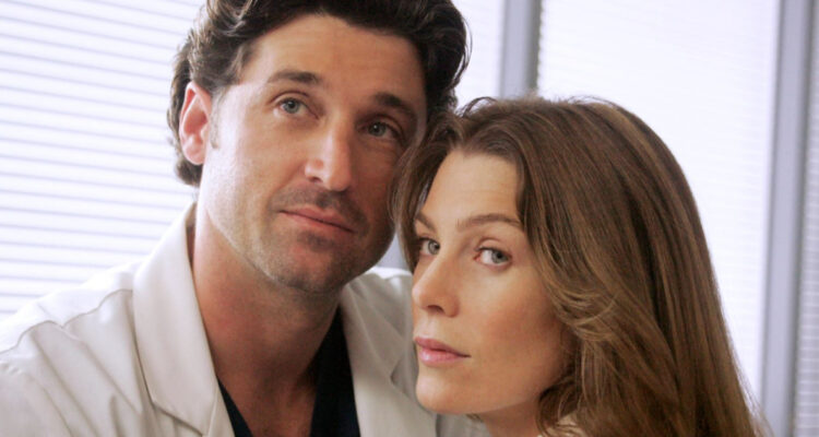 Ellen Pompeo y Patrick Dempsey en la ficción de Grey’s Anatomy.