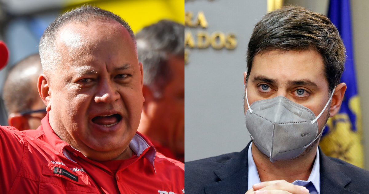 Diosado Cabello (izquierda) y diputado Daniel Manouchehri.