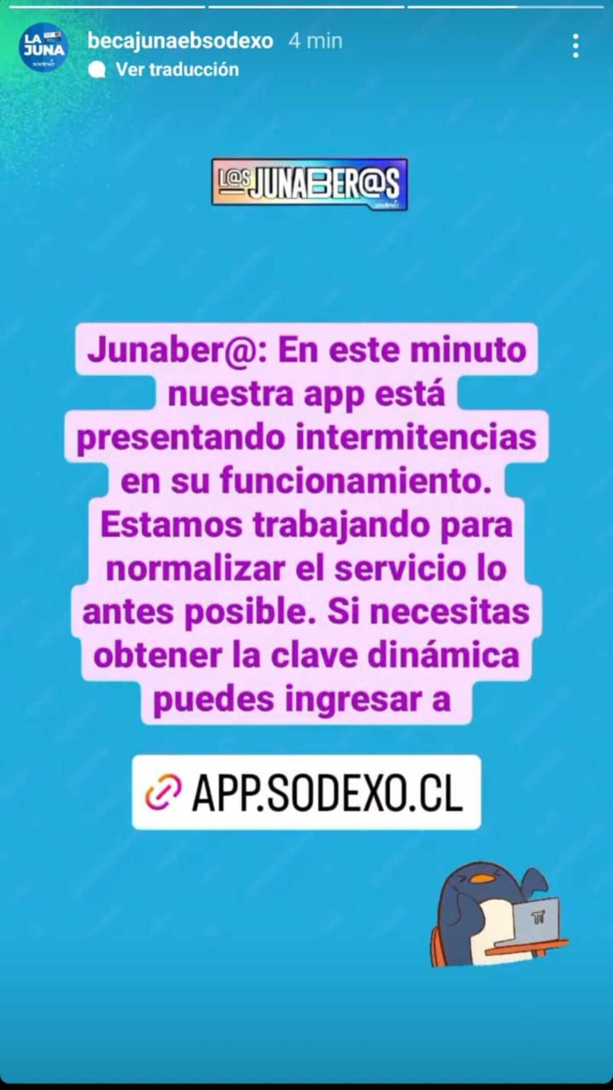 Sodexo reportó fallas en aplicación y sistema Junaeb usuarios indican