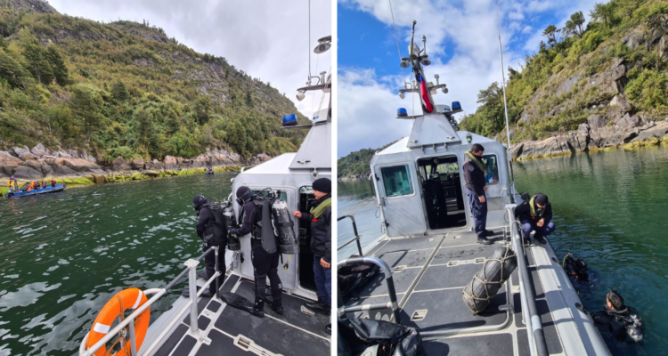 A 15 metros de profundidad hallan cuerpo de tripulante de lancha “Remoras IV” en estero Reloncaví