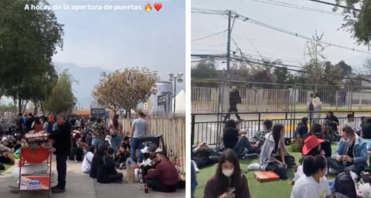 Filas para ver el concierto de Dua Lipa en Chile