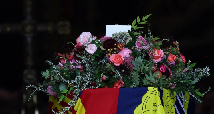 El féretro de la reina Isabel II.