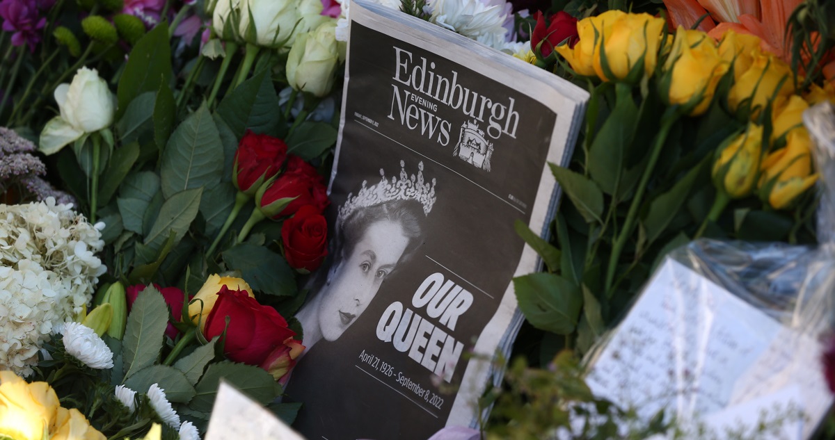 Un memorial en recuerdo de la reina Isabel II.