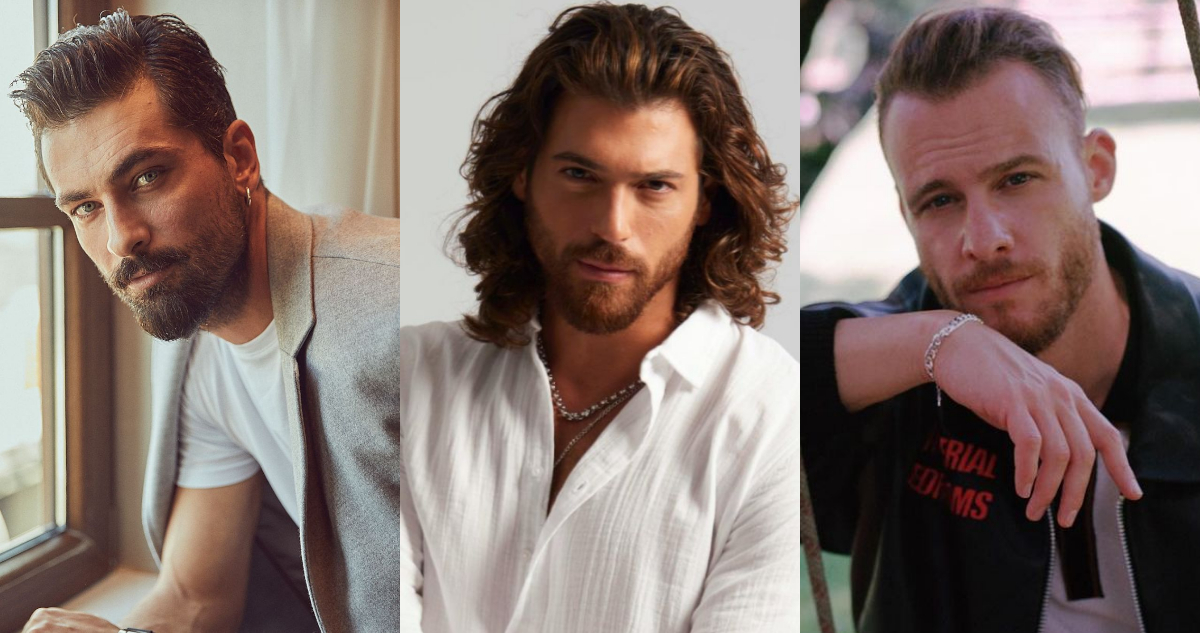 Onur Tuna, Can Yaman y Kerem Bursin. Los actores son galanes de las teleseries turcas que se emiten en Chile.