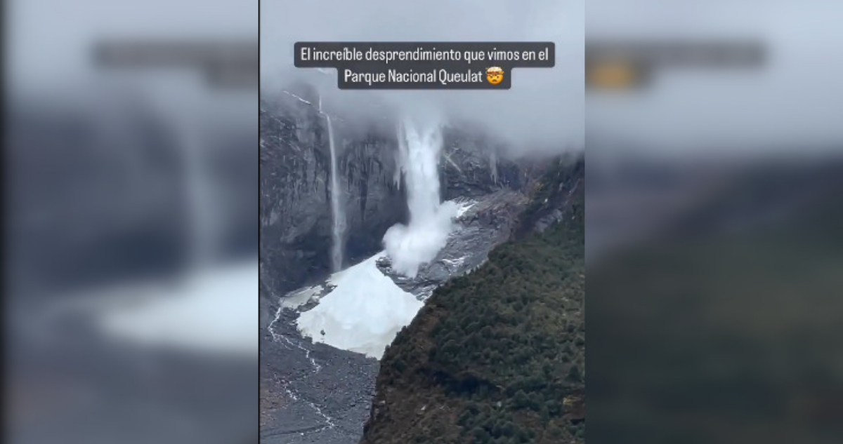 Impactante video muestra desprendimiento desde glaciar en el Parque Nacional Queulat