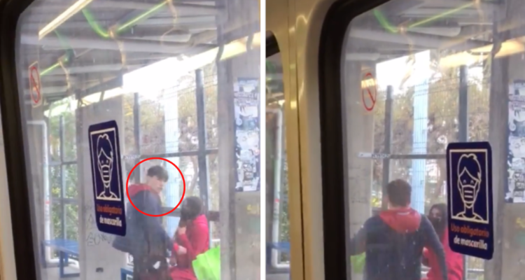 hombre estación Merval Quilpué