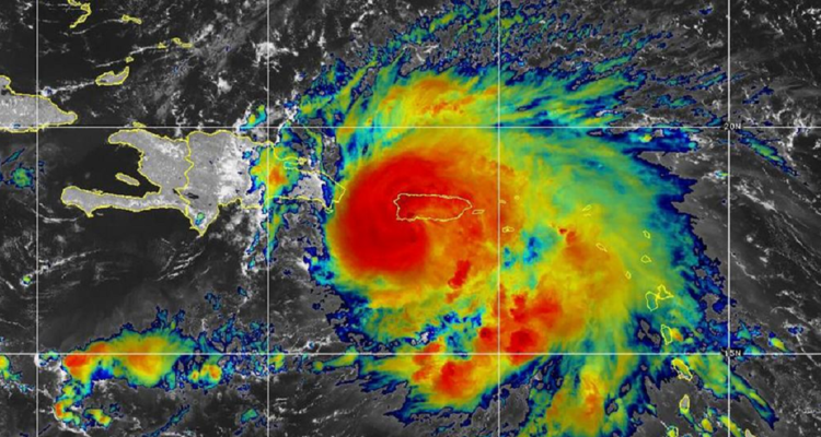 Visión satelital del huracán Fiona.