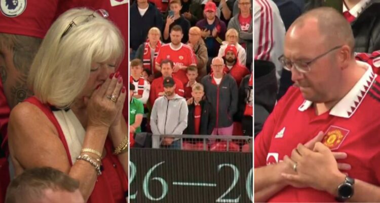El minuto de silencio por la Reina Isabel en Old Trafford