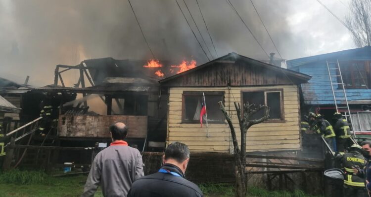 Incendio de viviendas en Osorno