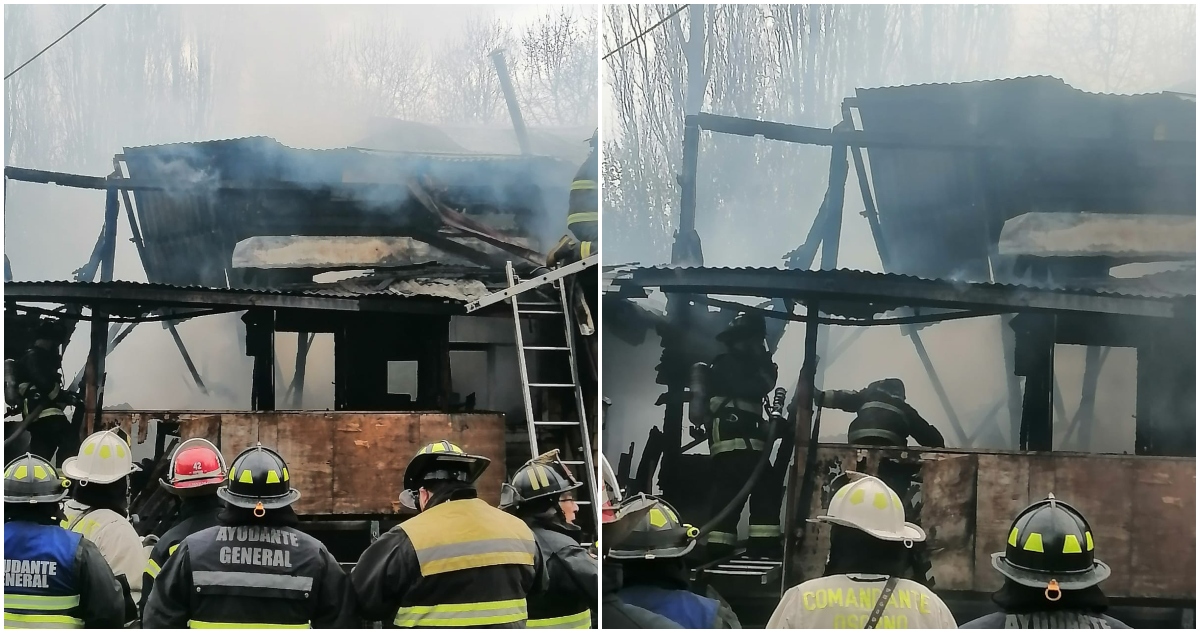 Incendio de viviendas en Osorno