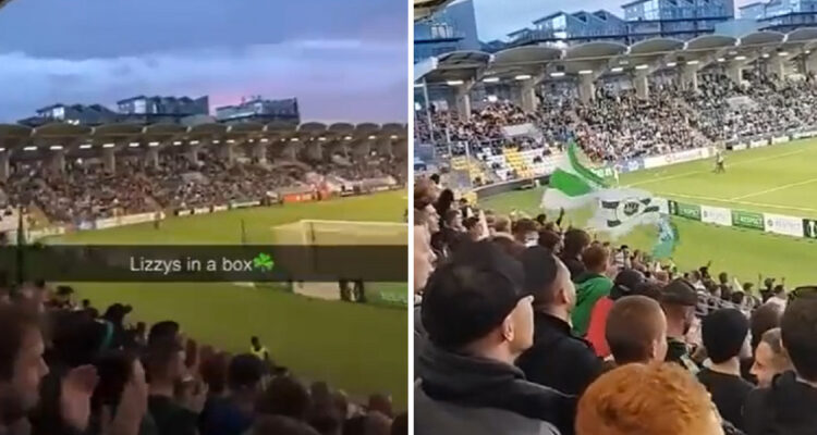 Hinchas del Shamrock irlandés celebraron la muerte de Isabel II.