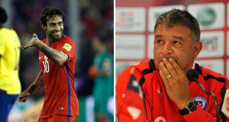 Jorge Valdivia le dio en el suelo a Claudio Borghi.