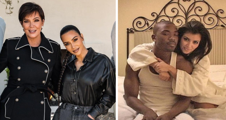 Kim Kardashian y Kris Jenner (Izq) Ray J y Kim Kardashian (Der)