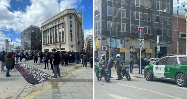 Marcha de estudiantes secundarios en Valparaíso