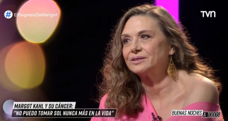Margot Kahl hablando de su cáncer de piel en Buenas Noches a Todos.