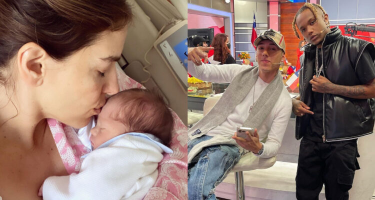 María Luisa Godoy junto a su hijo Domingo. A su lado, Pailita y Polimá WestCoast posando juntos.