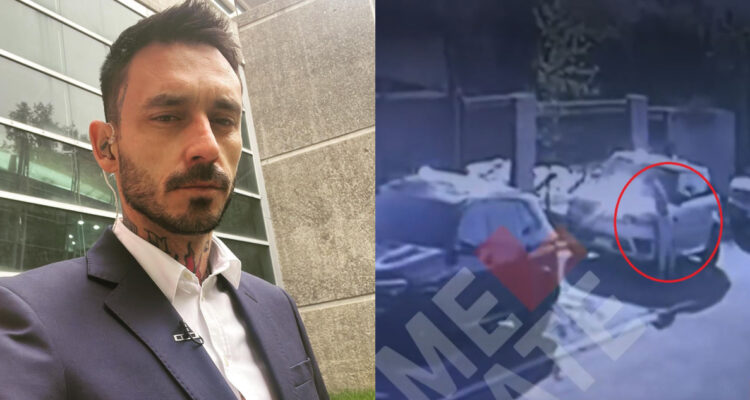 El futbolista Mauricio Pinilla mirando serio a la cámara. El domingo, su exesposa Gisella Gallardo habria rayado su vehículo.
