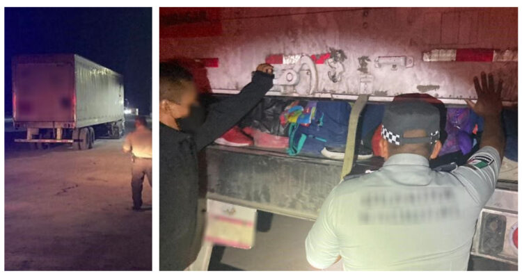 Camión con migrantes encerrados en México