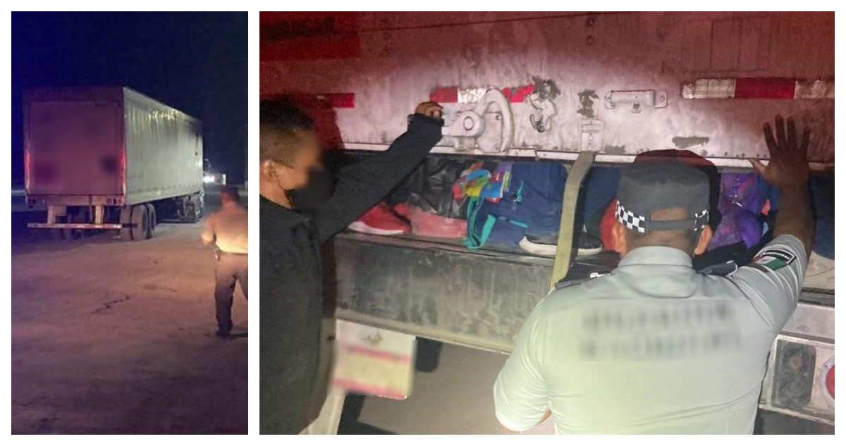 Camión con migrantes encerrados en México