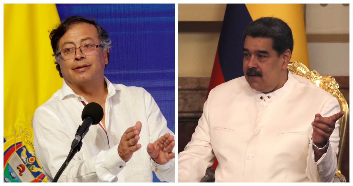 Gustavo Petro y Nicolás Maduro.