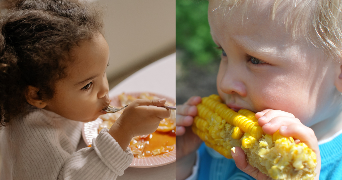 Niños comiendo. Estudio sobre obesidad infantil dice que la velocidad en que se come influye