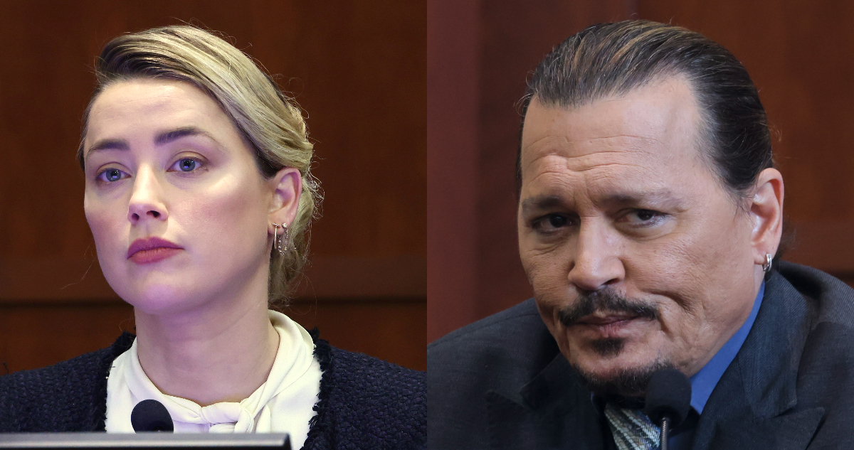 Amber Heard y Johnny Depp en el juicio por difamación. En dos días se lanzará una película sobre el proceso.