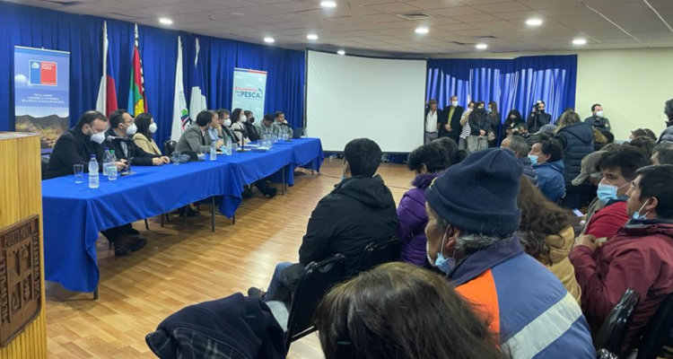 Subsecretario Salas descarta uso de redes para extraer merluza en encuentro en Puerto Montt.