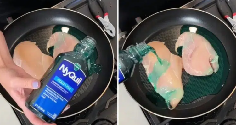 Persona cocinando pollo con jarabe. Agencia de salud de Estados Unidos advirtió de los riesgos