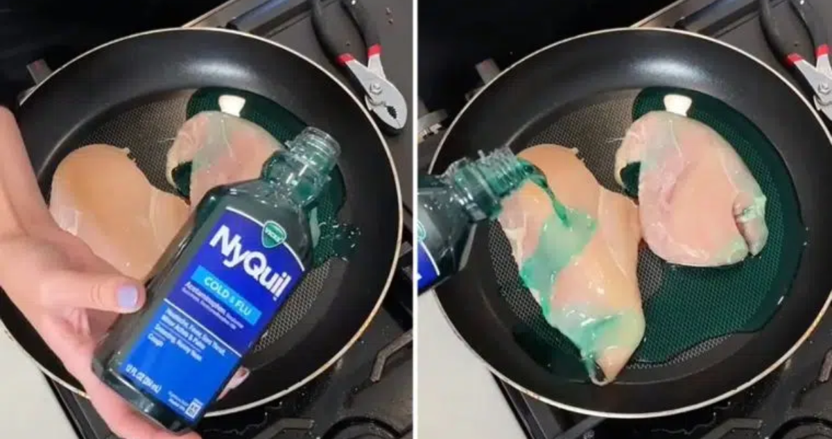 Persona cocinando pollo con jarabe. Agencia de salud de Estados Unidos advirtió de los riesgos