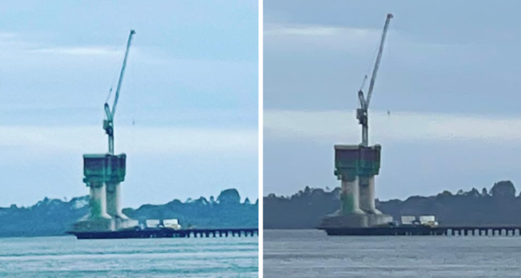 Dos imponentes columnas de hormigón marcan avance de un 30% en las obras del Puente Chacao.