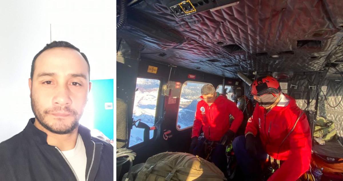 Rescatan a uno de los tres militares extraviados en el volcán Puntiagudo.