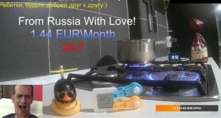 Streamer ruso se burla del gas