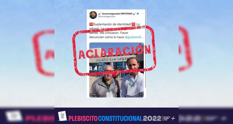 Servel aclara denuncia de suplantación de identidad de De la Carrera y Zaliasnik