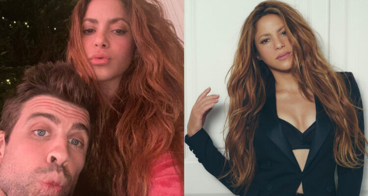 La cantante Shakira junto a su expareja, Gerard Piqué. A su lado, la artista posa seria mirando a la cámara.