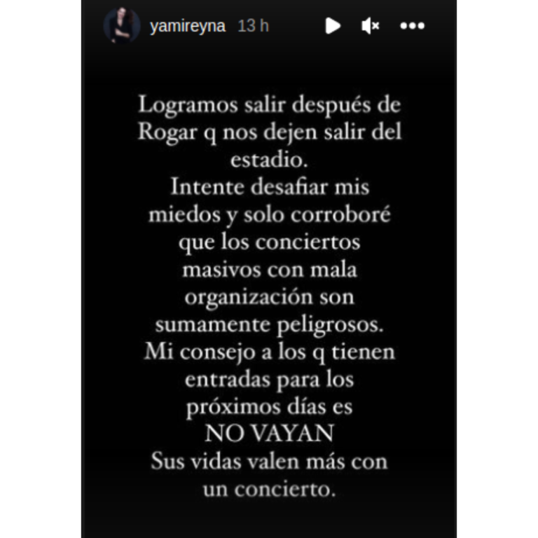 Storie Yamila Reyna concierto Daddy Yankee