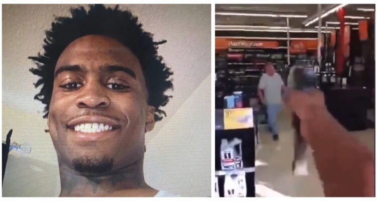 Una fotografía del joven detenido y una captura de la transmisión del tiroteo.