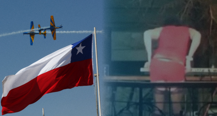 Bandera chilena y show de Las Indetectables