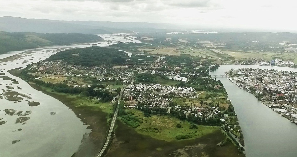 Vista aérea de Valdivia.