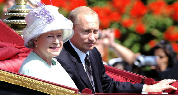 vladimir putin y la reina isabel II