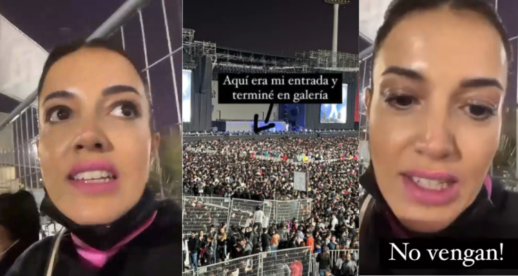 Fotografias de stories de Yamila Reyna durante el concierto de Daddy Yankee